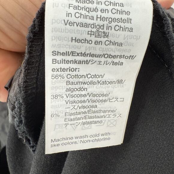 J Crew Martie Crop Pants 14 Black High Rise Side Zip Slim Fit Stretch Twill - Picture 8 of 9